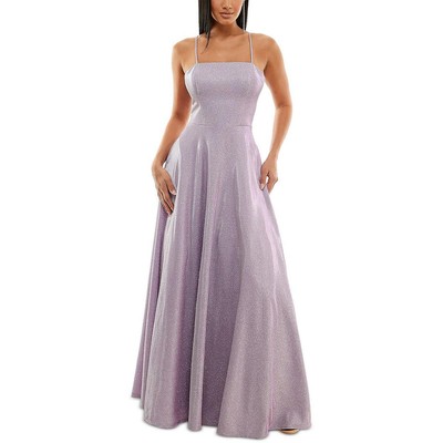 City Studio Womens Purple Shimmer Prom Evening Dress Gown Plus 14W BHFO 5342