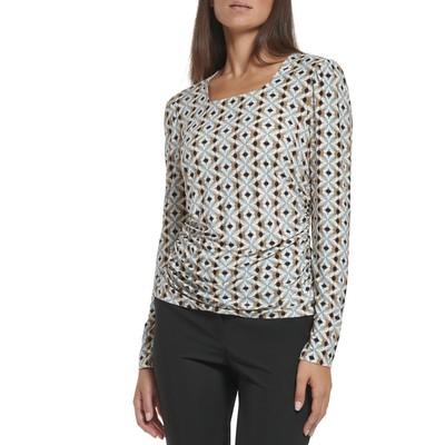 Женская бежевая блузка с принтом Tommy Hilfiger M BHFO 4490