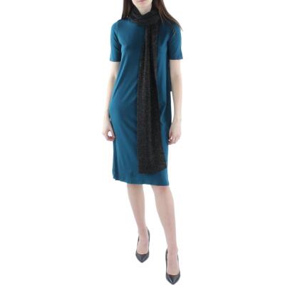 

Женский модный блестящий шарф черного цвета с эффектом металлик Eileen Fisher O/S BHFO 1560, Черный