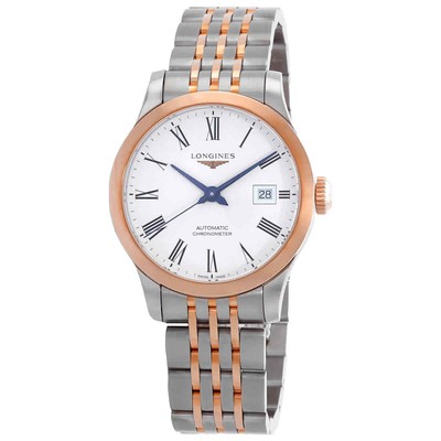 Женские часы с автоматическим хронометром Longines Record с белым циферблатом L2.321.5.11.7