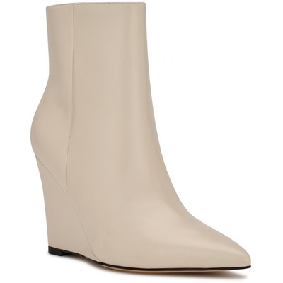 Женские ботильоны из кожи цвета слоновой кости Nine West Womens Paes 7 Medium (B,M) BHFO 8472