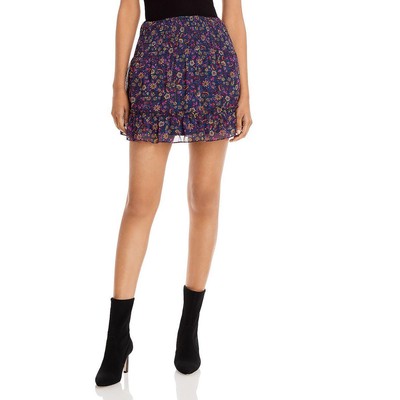 

Женская мини-юбка без застежки с цветочным принтом Aqua BHFO 4286, Floral multi