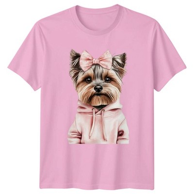 Watercolor Yorkshire Terrier Dog Womens T-Shirt Yorkie Mom Pet Lover