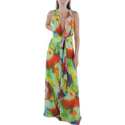 Женское летнее макси-платье Lauren Ralph Lauren с длинным рукавом и запахом 8 BHFO 4272