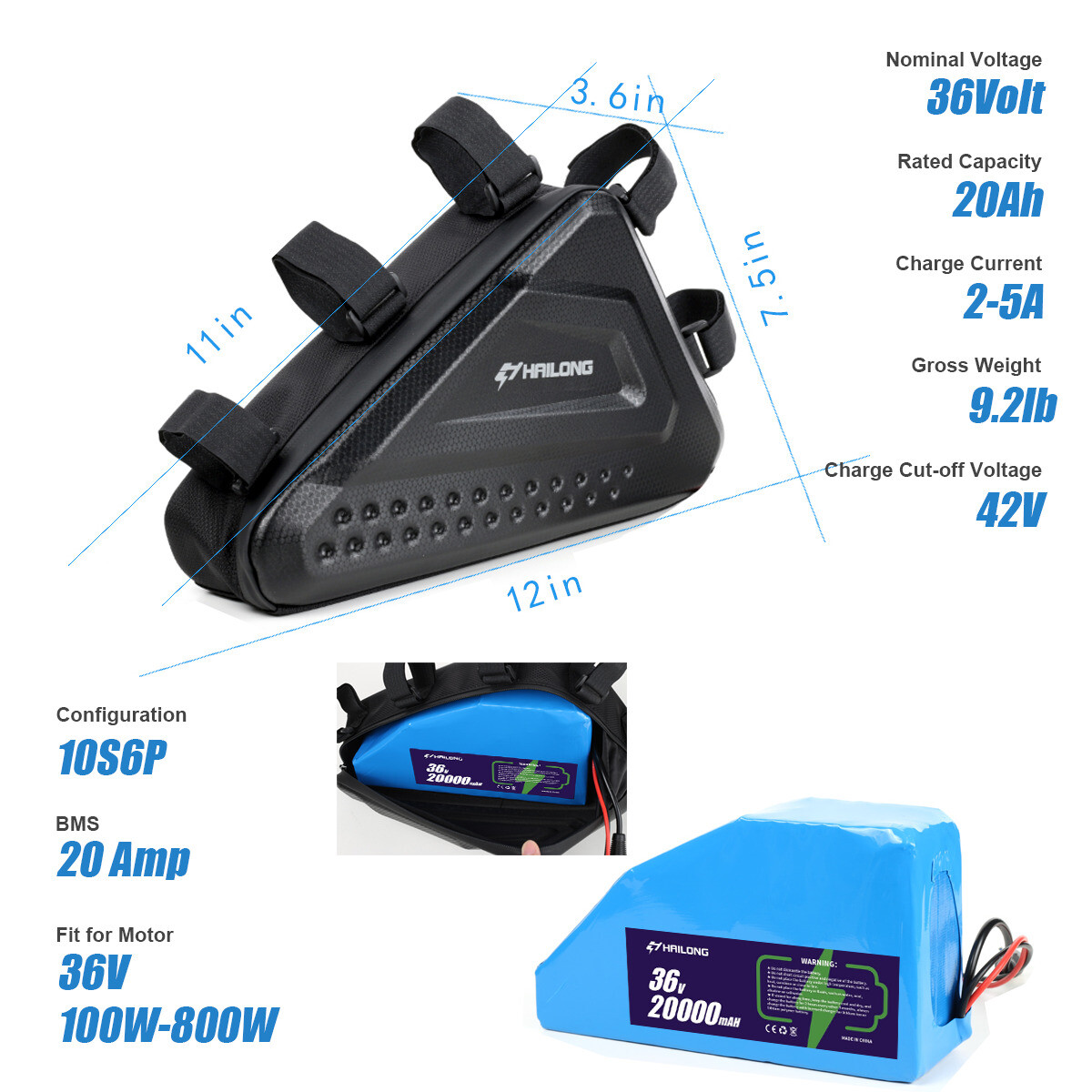 24V 36V 48V 52V 60V 72V Battery ebike Electric Scooter Lithium li-ion Battery