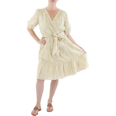 

Женское бежевое платье до колена Lauren Ralph Lauren  BHFO 9853, Pale parchment
