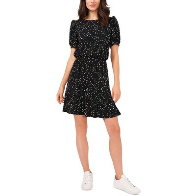 

Женское черное платье миди с рюшами и цветочным принтом Riley - Rae  BHFO 1740, Rich black