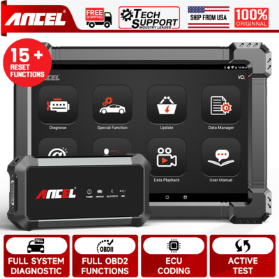 Ancel X7 OBD2 Full System Bi-Directional Diagnostic ABS Airbag TPMS BAT Scanner