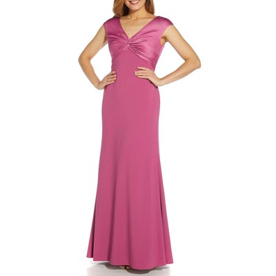 Adrianna Papell Женское фиолетовое вечернее платье из атласного крепа 12 BHFO 1482