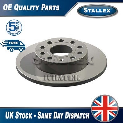 Fits Golf Touran Caddy Scirocco Octavia Altea 1x Brake Disc Rear Stallex