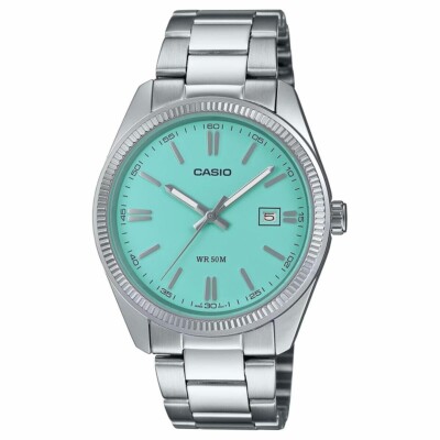 Casio Vintage Silver Turquoise  Blue MTP1302PD-2A2 Brand New*FedEx