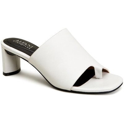 

Alfani Womens Colyerrl Leather Block Heel OPEN TOE Slide Sandals Shoes BHFO 5055, Colyerrl