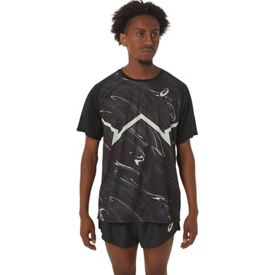 

Мужская одежда ASICS CJ-LINE LIGHT SHORT SLEEVE 2091A594, Performance black/whisper green, 2091A594