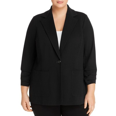 Женский черный деловой блейзер на одной пуговице Vince Camuto Plus 3X BHFO 4485
