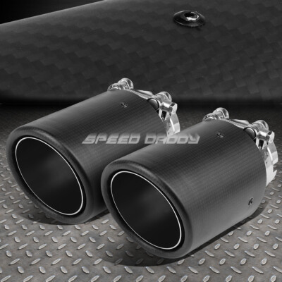 ПАРА 2,5 ПАТРУБКОВ 3,5 ВЫПУСКНЫХ ОТВЕРСТИЙ С РИСУНКОМ ИЗ УГЛЕРОДНОГО ВОЛОКНА, ВЫСОКОТОЧНЫЕ НАКОНЕЧНИКИ ВЫХЛОПНЫХ ГАЗОВ ГЛУШИТЕЛЯ