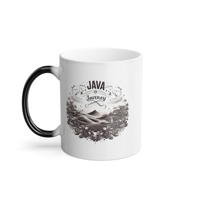 Elevate your coffee game with the Java Journey 11oz Color Morphing Mug.