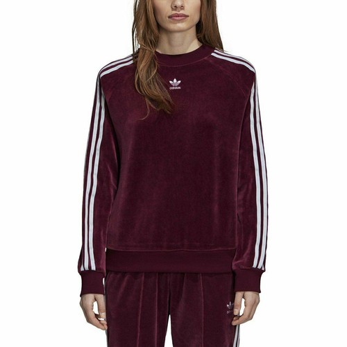 [DH3112] Женская велюровая толстовка Adidas Trefoil Crew