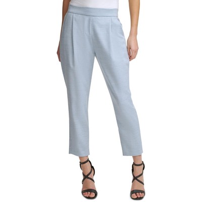 Женские красивые рабочие брюки DKNY Storm Blue с отделкой под мрамор на щиколотках 14 BHFO 2878