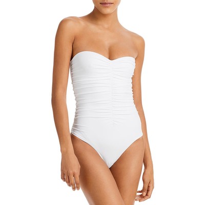 Женский цельный купальник JADE Swim Yara White без бретелек с гофрировкой XS BHFO 5829