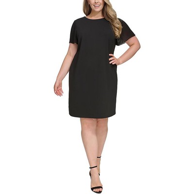 Tommy Hilfiger Womens Fit & Flare Pleated Sheath Dress Plus BHFO 6669