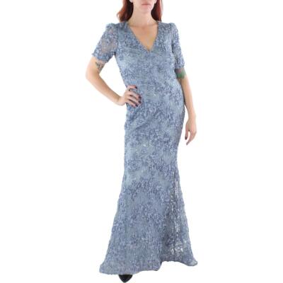 Женское синее кружевное макси-платье Xscape для особых случаев, вечернее платье 8 BHFO 2430