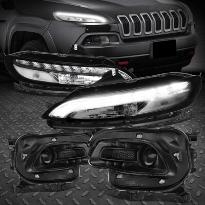 ДЛЯ ПРОЕКТОРНЫХ ФАР CHEROKEE 14-18 LED DRL УКАЗАТЕЛИ ПОВОРОТА ЧЕРНЫЙ/ПРОЗРАЧНЫЙ