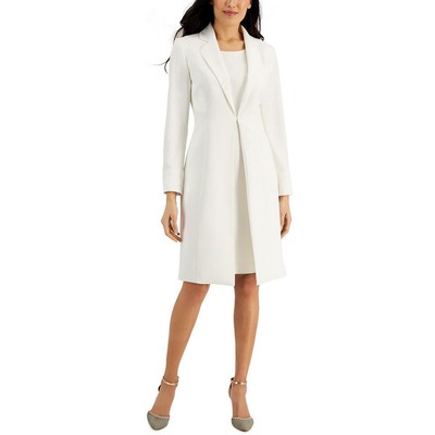 Le Suit Womens White 2PC Jacket Business Dress Suit 14 BHFO 2573