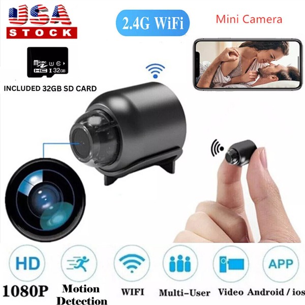 Mini Spy Camera WiFi HD 1080P Hidden IP Night Vision Camcorder Home Security Cam - Image 38