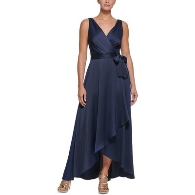 

DKNY Женское темно-синее атласное свадебное вечернее платье без рукавов  BHFO 0808, Midnight