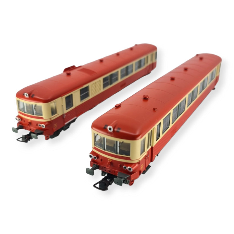 Jouef Hj2614 Autorail Ead X 4317 Et Xr 8517 Sncf Rouge/Beige Miniature Train