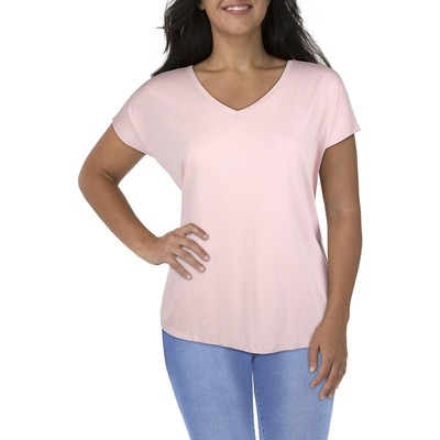 

Женская фиолетовая футболка Eileen Fisher с короткими рукавами и v-образным вырезом Top Plus  BHFO 9050, Light plum