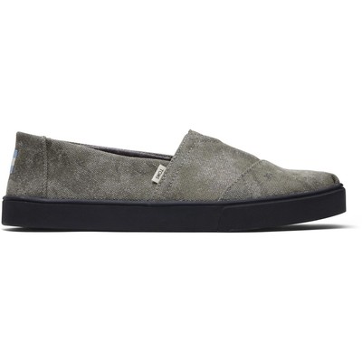 

Мужские кроссовки Toms Classic Green Canvas Slip-On 8.5 Medium (D) BHFO 6829, Dusty olive, Classic
