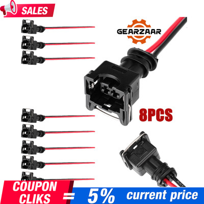 Set 6 EV1 Fuel Injector Pigtails Clips Connectors Plugs fit Siemens Deka Xkmryxw