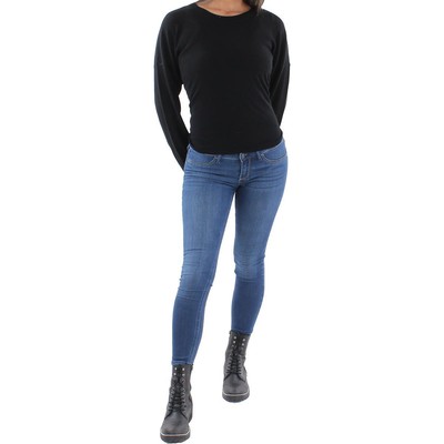 

Eileen Fisher Женская черная многослойная пуловерная рубашка с круглым вырезом  BHFO 0455, Черный