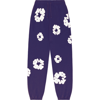 Pre-owned Denim Tears The Cotton Wreath Sweatpants Purple