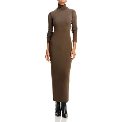 Cotton Citizen Womens Verona Brown Modal Blend Turtleneck Maxi Dress L BHFO 2428
