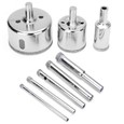 10 pcs 3-50mm Diamond Tool Drill Bit Hole Saw Set Glass Ceramic Marble Tile Kit