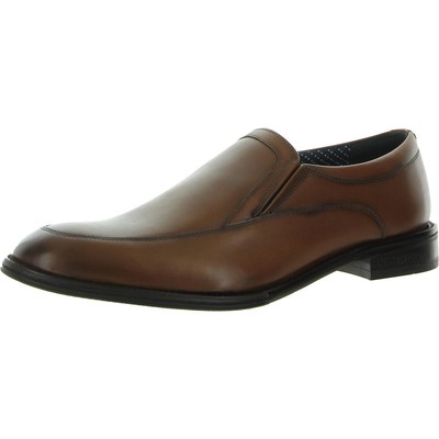 

Kenneth Cole New York Mens Tully Leather Laceless Dress Loafers Shoes BHFO 3462, Cognac, Tully