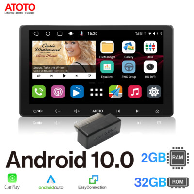 ATOTO S8 Premium 10.1'' Car Stereo 2DIN w/ Wireless Android Auto & CarPlay,2BT,SD