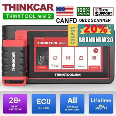 Thinktool Mini2 All System Car Diagnostic Scanner Bidirectional CANFD Key Code 