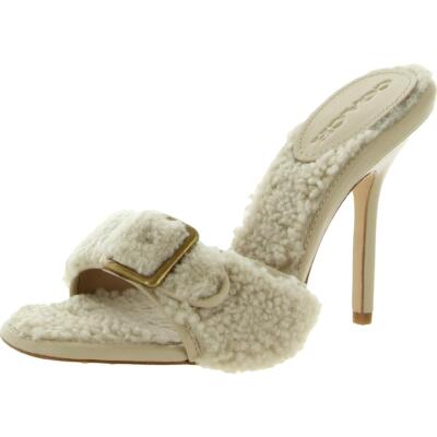 

Кожаные шлепанцы Coach Womens Runway цвета слоновой кости Шлепанцы 10 Medium (B, M) BHFO 8883, Natural