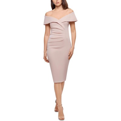 Женское розовое платье-футляр до колена с открытыми плечами Petites 6P BHFO 5668 от X by Xscape