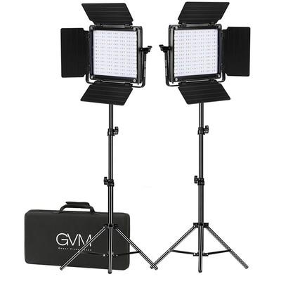 GVM 800D-RGB LED Studio 2-Video Light Kit #800D-RGB-2L