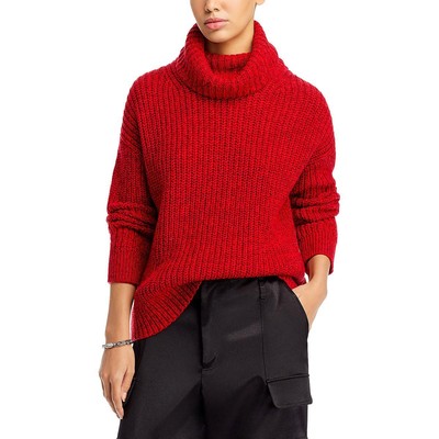 Alice and Olivia Womens Red Knitted Wool Turtleneck Sweater XS BHFO 7123