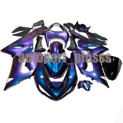 Chameleon Blue Purple Fairing Kit For Kawasaki Ninja ZX6R ZX-6R 2005-2006 ZX636C