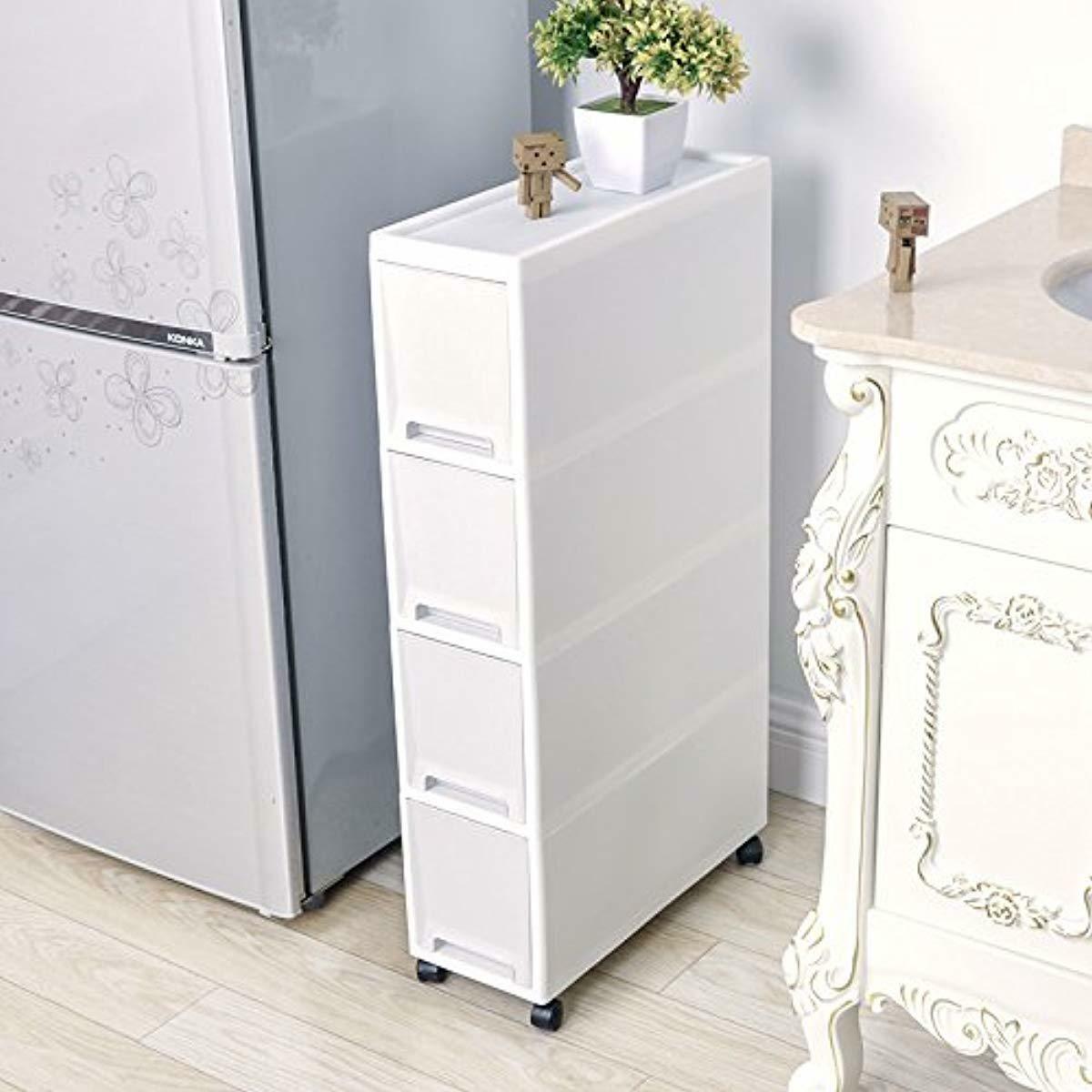 Shozafia Narrow Slim Rolling Storage Cart And Organizer 7 1