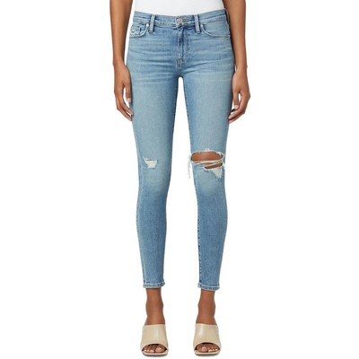 Джинсы-скинни Hudson Womens Nico Blue Super Skinny Distressed Denim 24 BHFO 8838