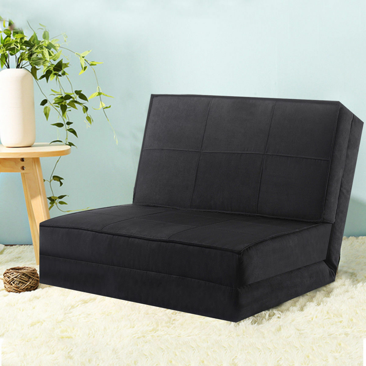 Flip Out Lounger Convertible Sleeper Bed Couch Game Dorm Guest