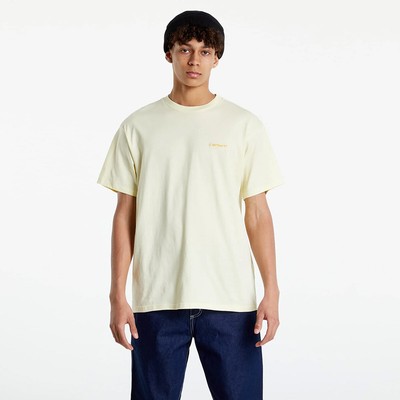 

Мужская футболка Carhartt WIP Script Embroidery SS Lifestyle нежно-желтая/эскимо, Желтый, Carhartt WIP Script Embroidery SS Lifestyle T-Shirt