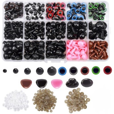 Fodlon 280 Pezzi Occhi di Sicurezza Occhi di Plastic Colorato Occhi per B